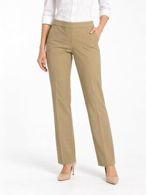 Donna Karan New York Beige Straight Leg Dress Pants 2P